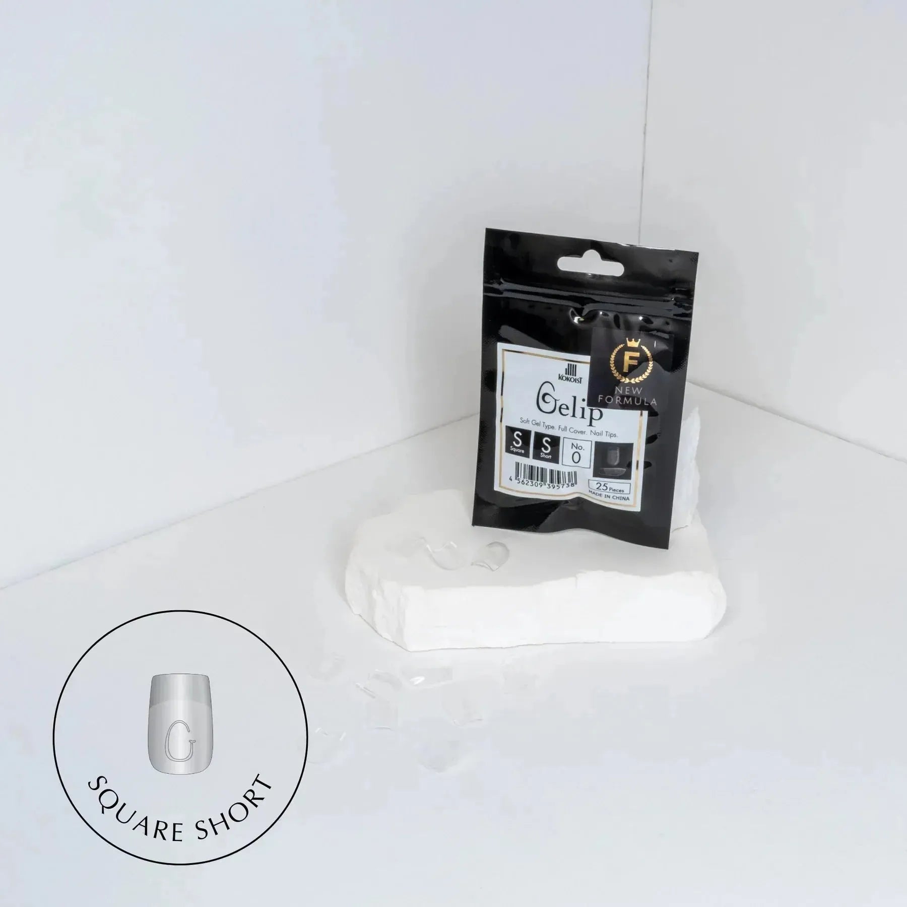 Square Short- Gelip Refill Pack 25pc (NEW FORMULA)