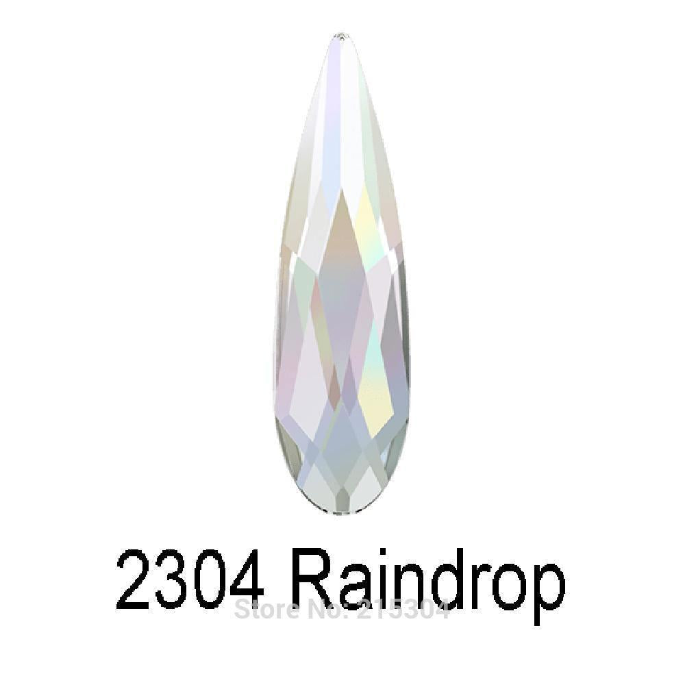 Swarovski Raindrop Flat Back - Crystal AB