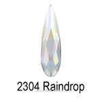 Swarovski Raindrop Flat Back - Crystal AB