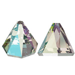 Swarovski Round Spike Flat Back - Black Diamond Shimmer