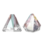 Swarovski Round Spike Flat Back - Crystal AB