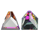 Swarovski Square Spike Flat Back - Crystal Volcano