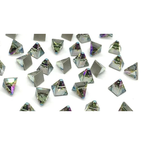 Swarovski Square Spike FlatBack - Black Diamond Shimmer
