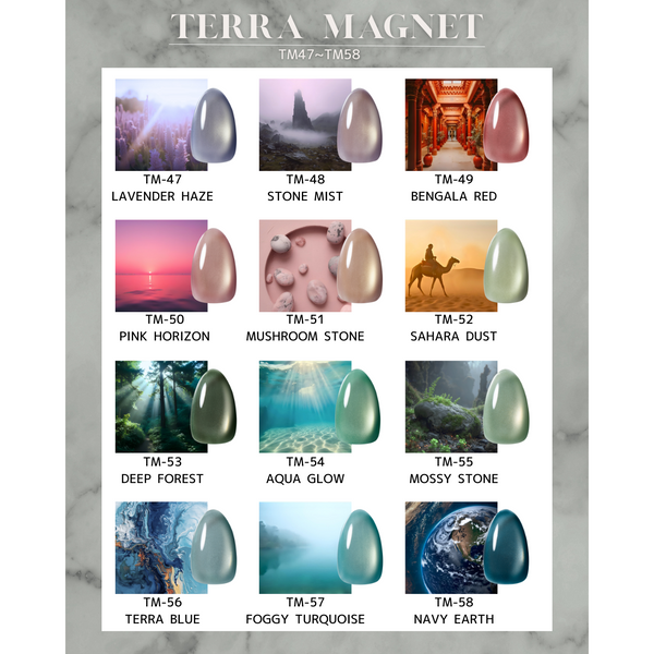 ZEAL MAJESTIC 3/8オンス 10色セット Vendor] K- Terra Magnet TM-48 Stone Mist G000608 | Gel Essentialz