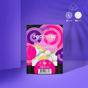 PODODISC disposable file pads - LARGE, Soft Foam (50pc)-Abrasives-STALEKS PRO-80 grit-Gel Essentialz