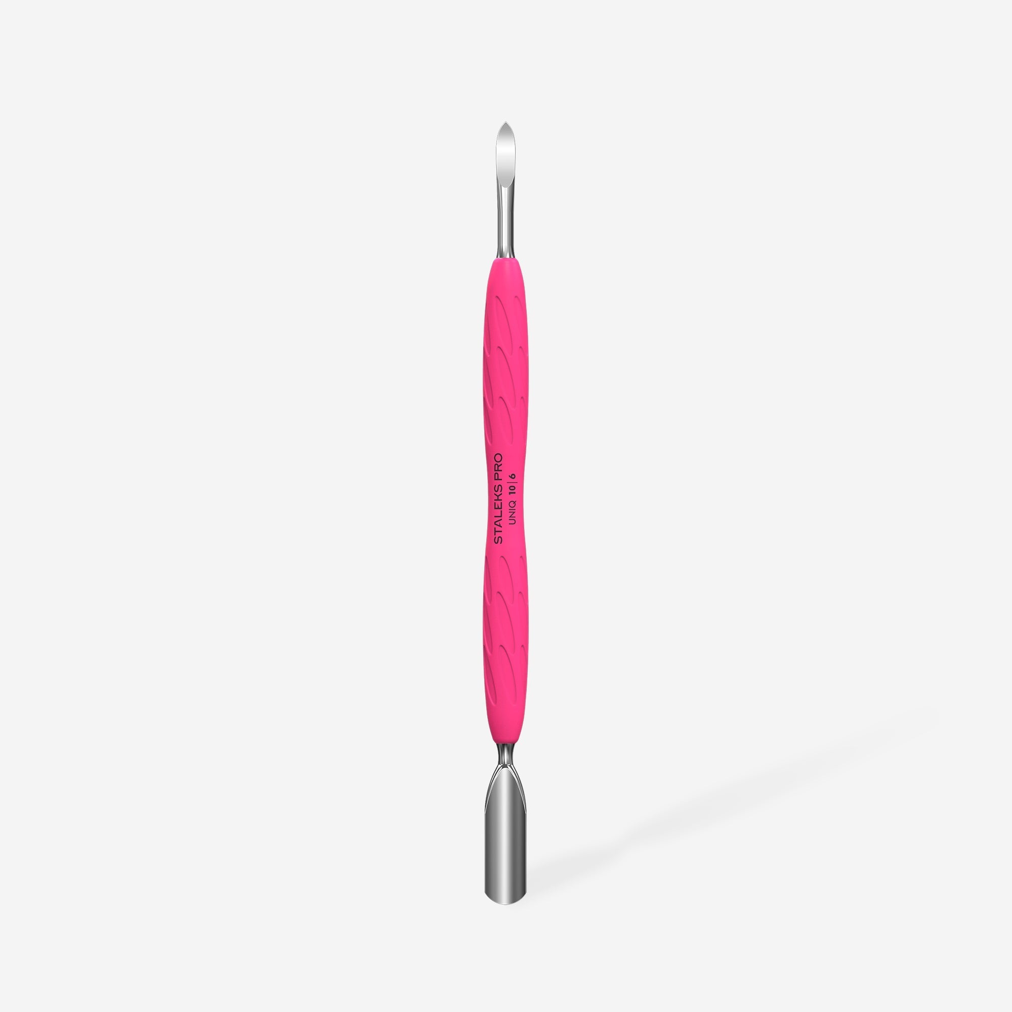 Staleks cuticle pusher, Gummy - UNIQ 10 TYPE 6 (rounded wide pusher and nail cleaner)