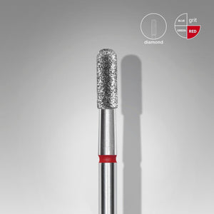 Staleks Diamond Bit - Rounded Cylinder Red (F) 2.3 / 6.5mm (361)-Drill bit-STALEKS PRO-Gel Essentialz