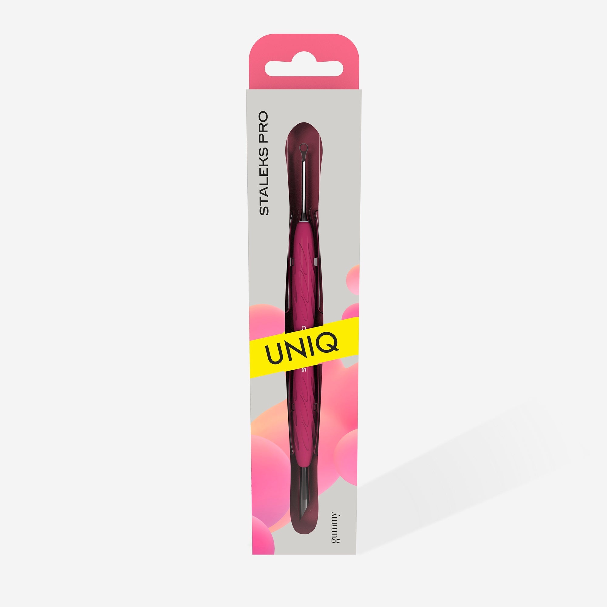 Staleks cuticle pusher, Gummy - UNIQ 11 TYPE 2 (beveled and loop pusher)-Cuticle Pushers-STALEKS PRO-Gel Essentialz