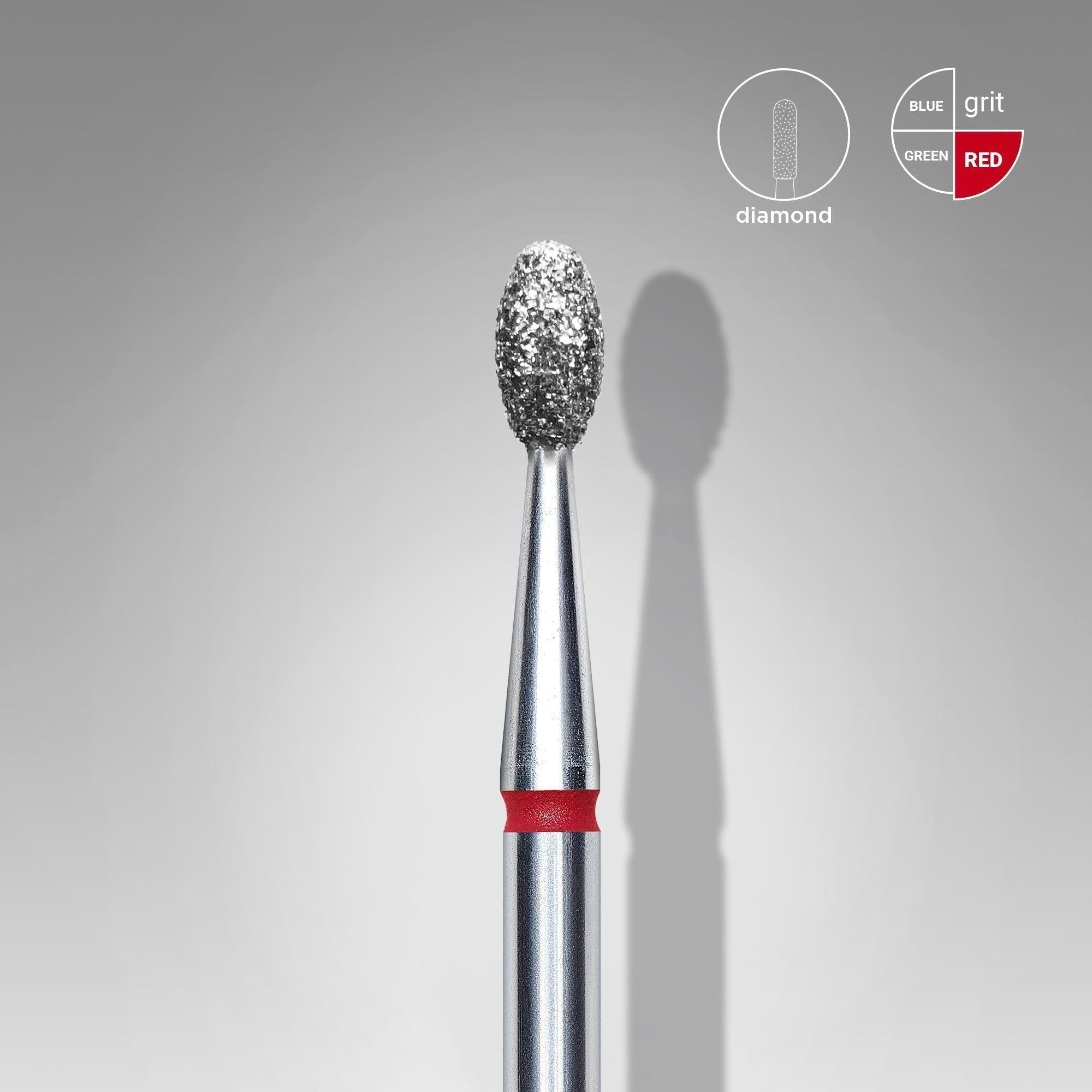 Staleks Diamond Bit - Olive Red (F) 2.5 / 5mm (434)-Drill bit-STALEKS PRO-Gel Essentialz
