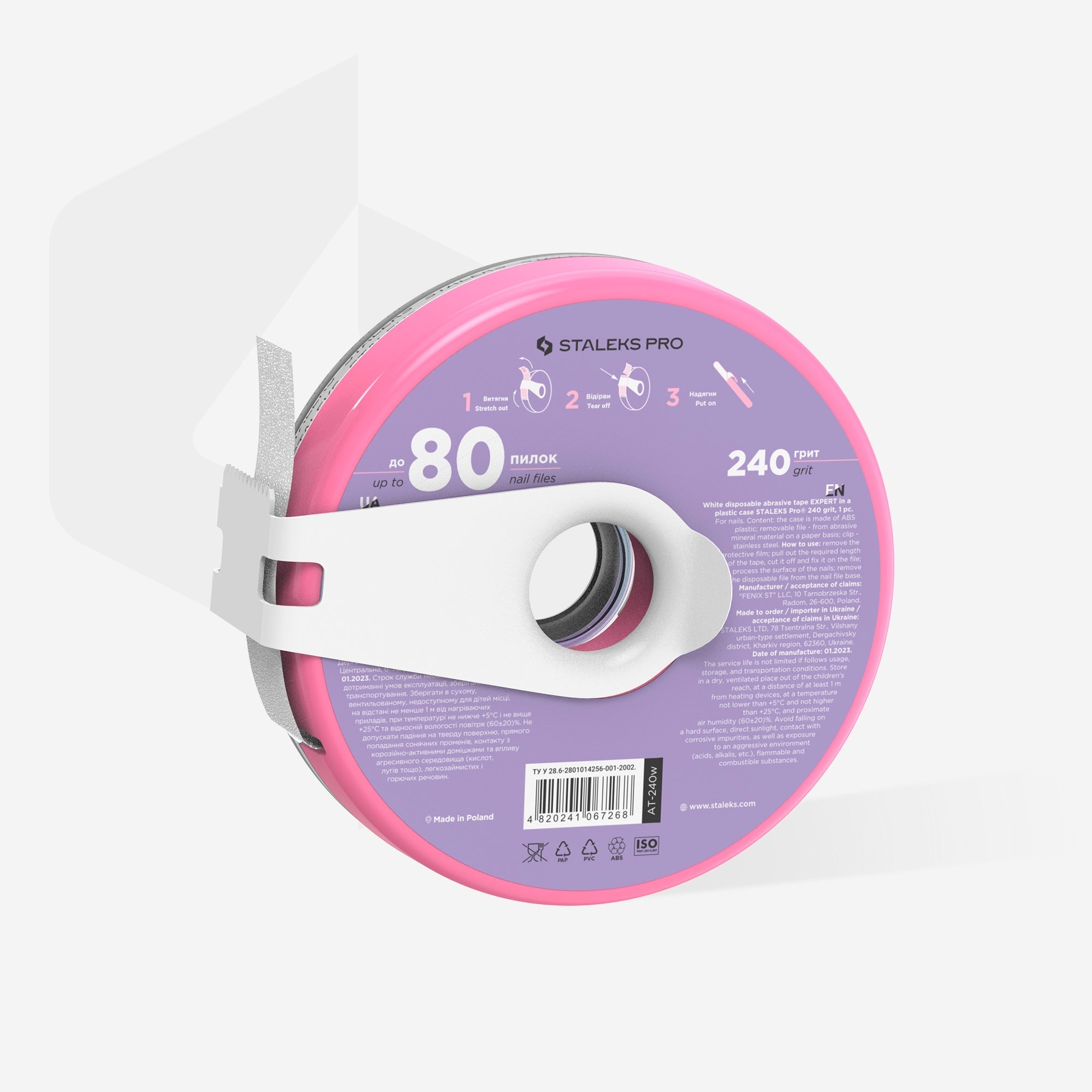 Disposable Bobbinail Adhesive File Tape EXPERT in a plastic case