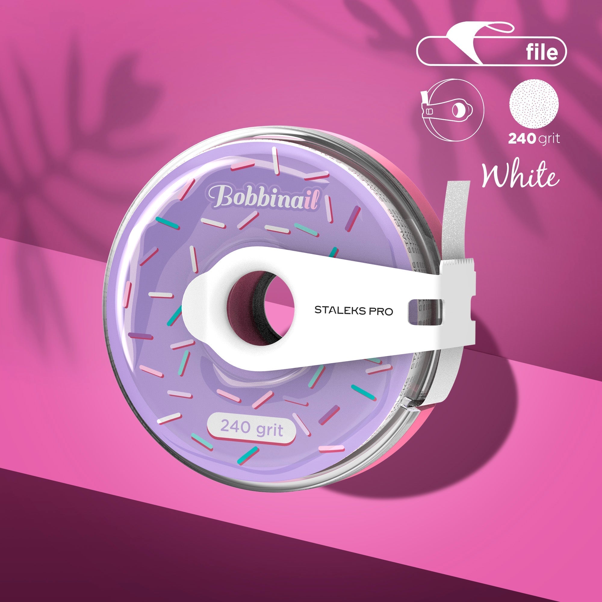 Disposable Bobbinail Adhesive File Tape EXPERT in a plastic case