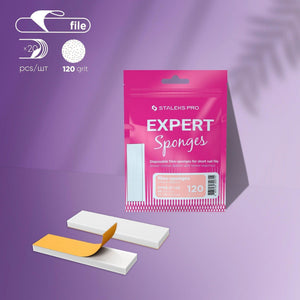Disposable Sponge files for Short Metal Base EXPERT 51 - 120 grit (20 pcs)-Abrasives-STALEKS PRO-Gel Essentialz