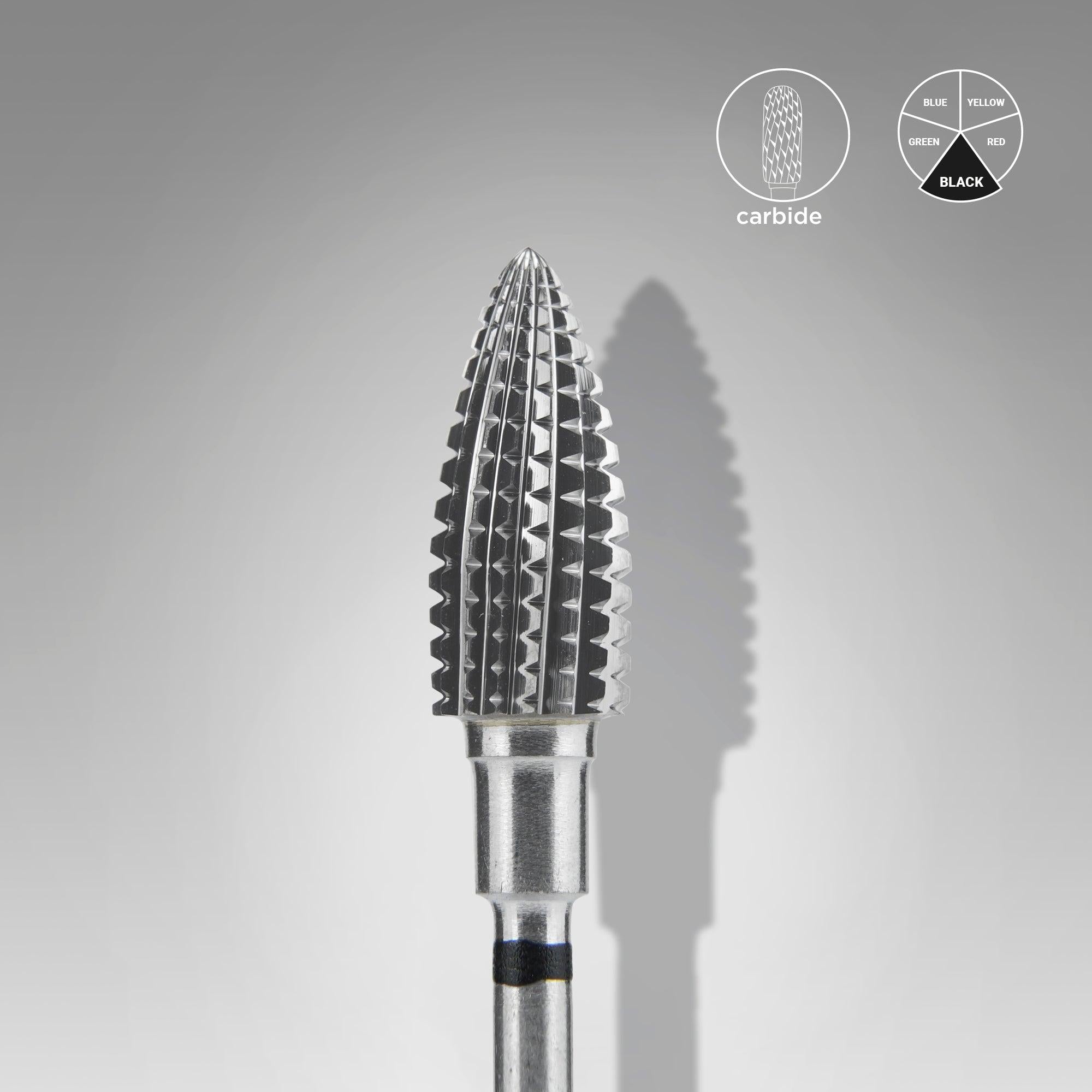 Staleks Carbide Bit - Pine Cone Black (XXC) 6/14mm  (460)