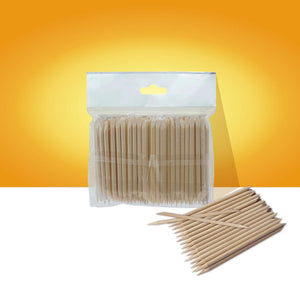 Orange Wooden Stick - 75 mm (100 pcs)-STALEKS PRO-Gel Essentialz