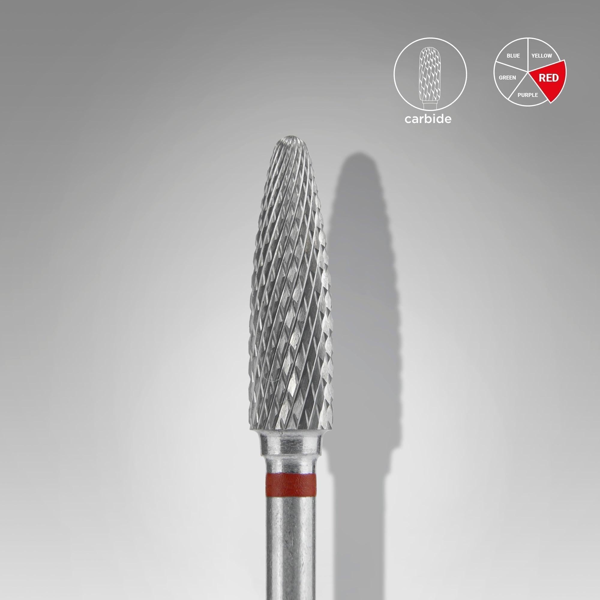 Staleks Carbide Bit - Corn Red (F) 4/14mm (450)-Drill bit-STALEKS PRO-Gel Essentialz