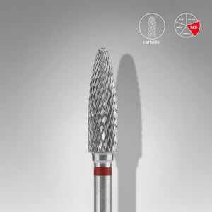 Staleks Carbide Bit - Corn Red (F) 4/14mm (450)-Drill bit-STALEKS PRO-Gel Essentialz