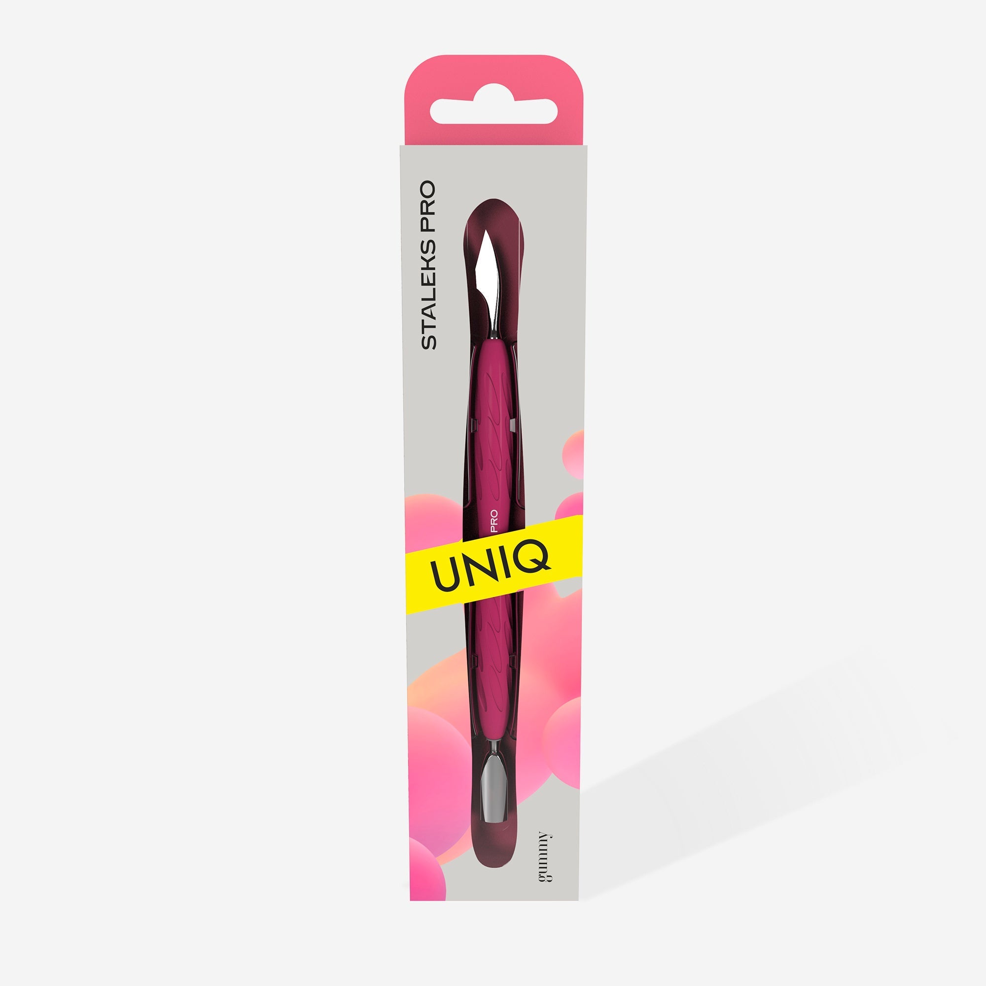Staleks cuticle pusher, Gummy - UNIQ 10 TYPE 3 (rounded narrow pusher and cleaner)