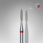 Staleks Diamond Bit - Flame Red (F) 1.6 / 8mm (343)-Drill bit-STALEKS PRO-Gel Essentialz