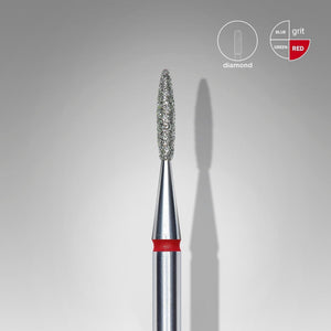 Staleks Diamond Bit - Flame Red (F) 1.6 / 8mm (343)-Drill bit-STALEKS PRO-Gel Essentialz