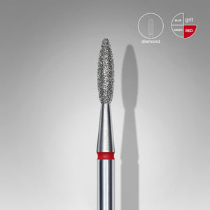 Staleks Diamond Bit - Flame Red (F) 2.1 / 8mm (345)-Drill bit-STALEKS PRO-Gel Essentialz