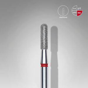 Staleks Diamond Bit - Rounded Cylinder Red (F) 2.3 / 8mm (363)-Drill bit-STALEKS PRO-Gel Essentialz