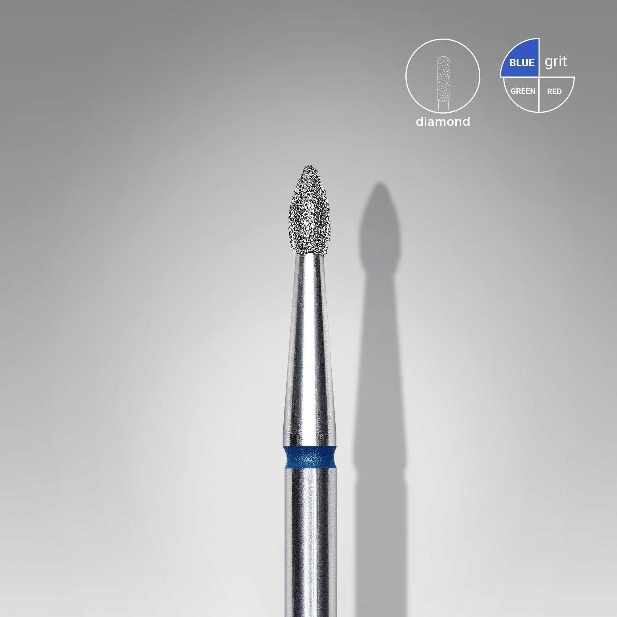 Staleks Diamond Bit - Pointed Bud Blue (M) 1.8 / 4mm (411)-Drill bit-STALEKS PRO-Gel Essentialz
