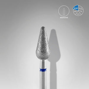 Staleks Diamond Bit - Rounded Pear Blue (M) 5 / 12mm (429)-Drill bit-STALEKS PRO-Gel Essentialz