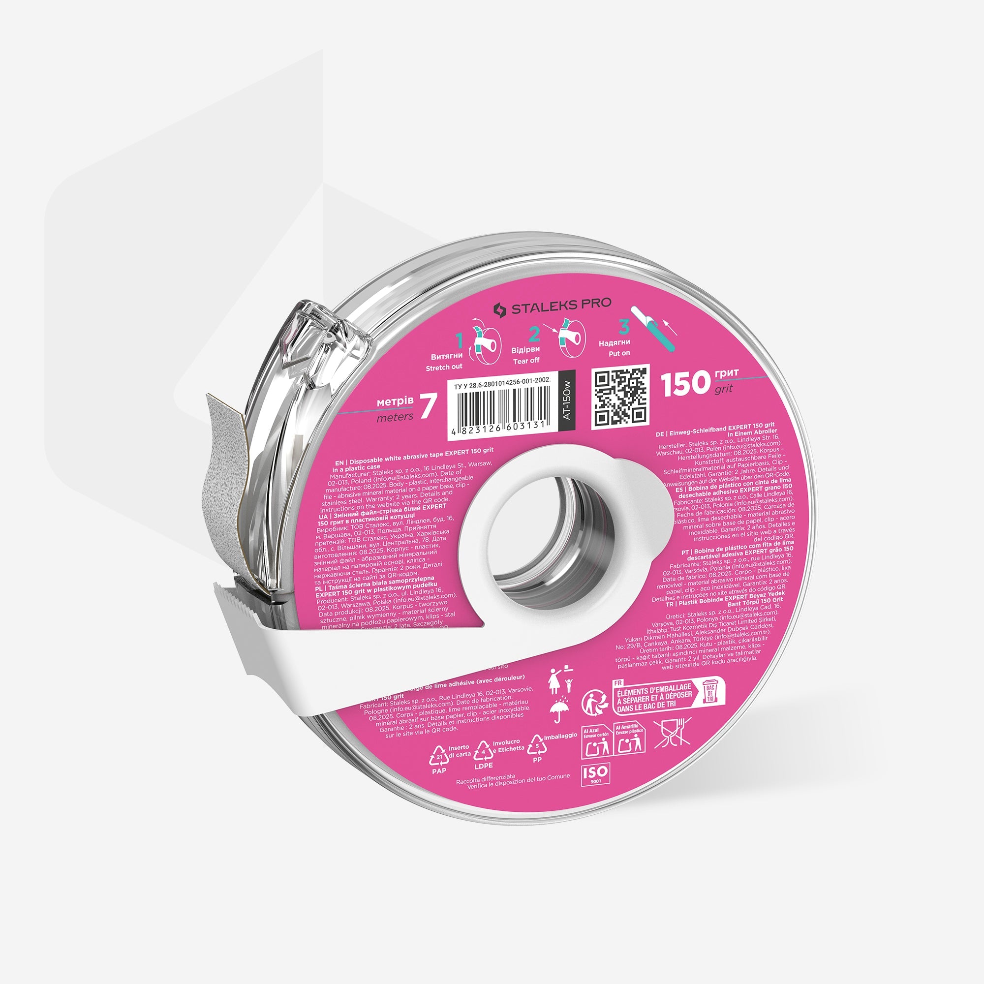 Disposable Bobbinail Adhesive File Tape EXPERT in a plastic case