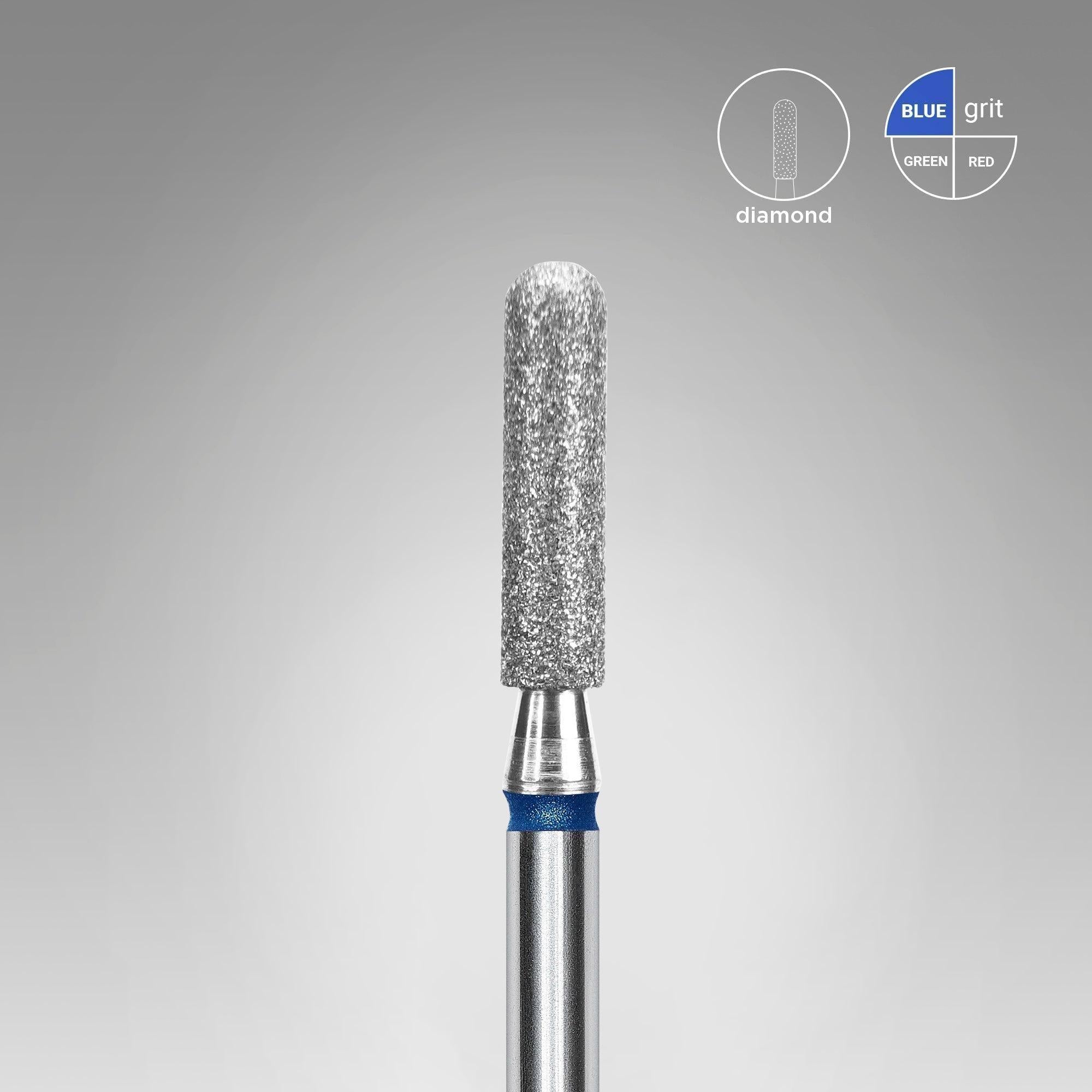Staleks Diamond Bit - Rounded Cylinder Blue (M) 2.5 / 10mm (402)-Drill bit-STALEKS PRO-Gel Essentialz