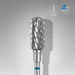 Staleks Carbide Bit - Safe Rounded Cylinder Blue (M) 6 /14mm (438)-Drill bit-STALEKS PRO-Gel Essentialz