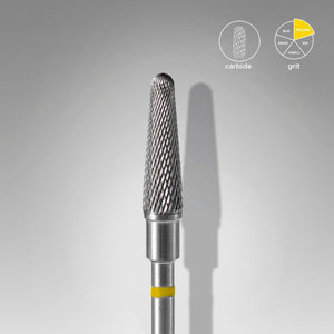 Staleks Carbide Bit - Frustum Yellow (X-F) 4/13mm (439)-Drill bit-STALEKS PRO-Gel Essentialz