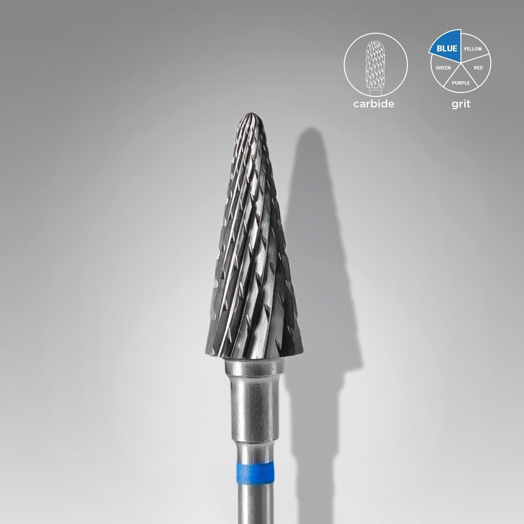 Staleks Carbide Bit - Cone Blue (M) 6/14mm (446)-Drill bit-STALEKS PRO-Gel Essentialz