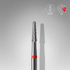 Staleks Carbide Bit - Cone Red (F) 2.3/8mm (444)-Drill bit-STALEKS PRO-Gel Essentialz