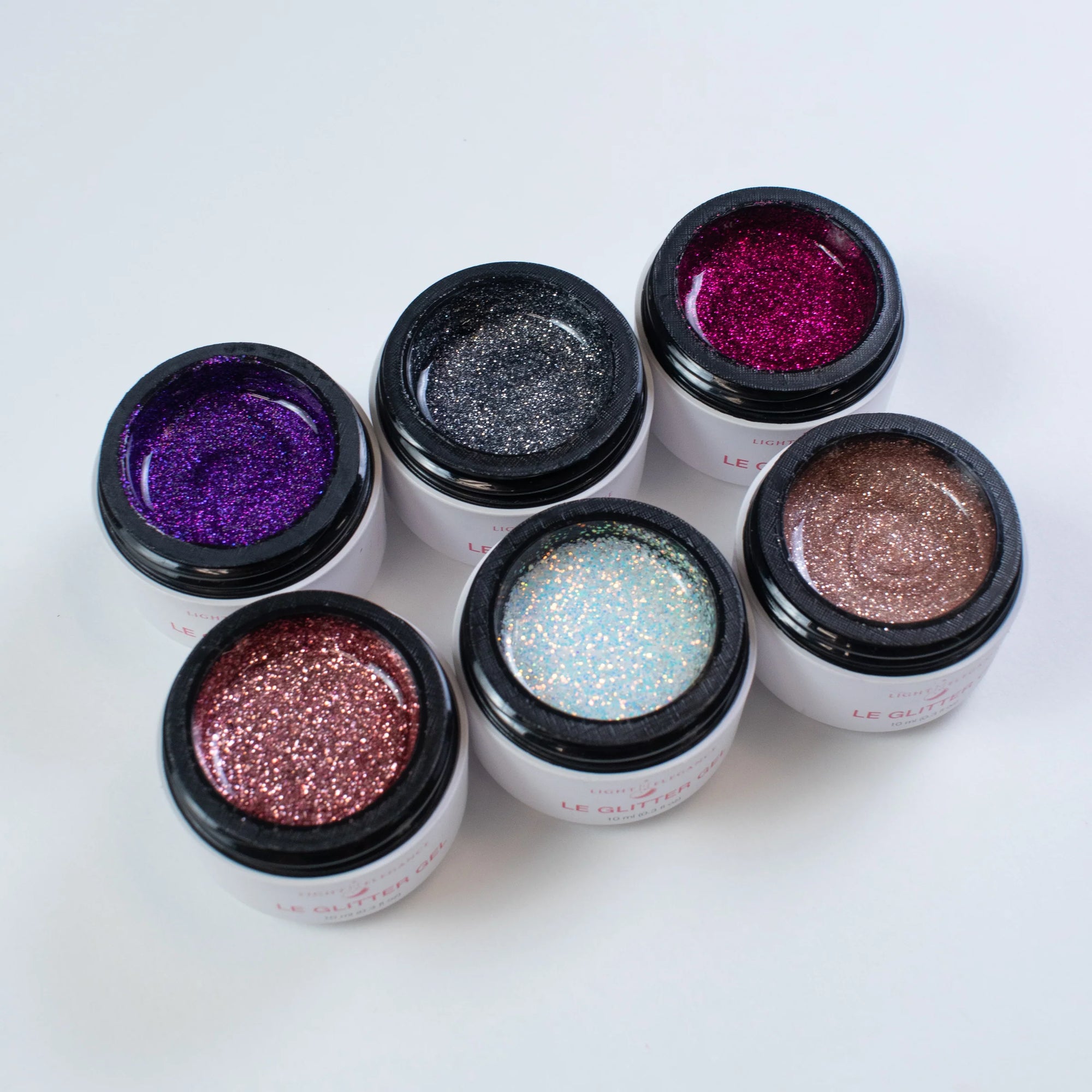 LE Rocks Collection, GLITTER GEL PACK: 10ml