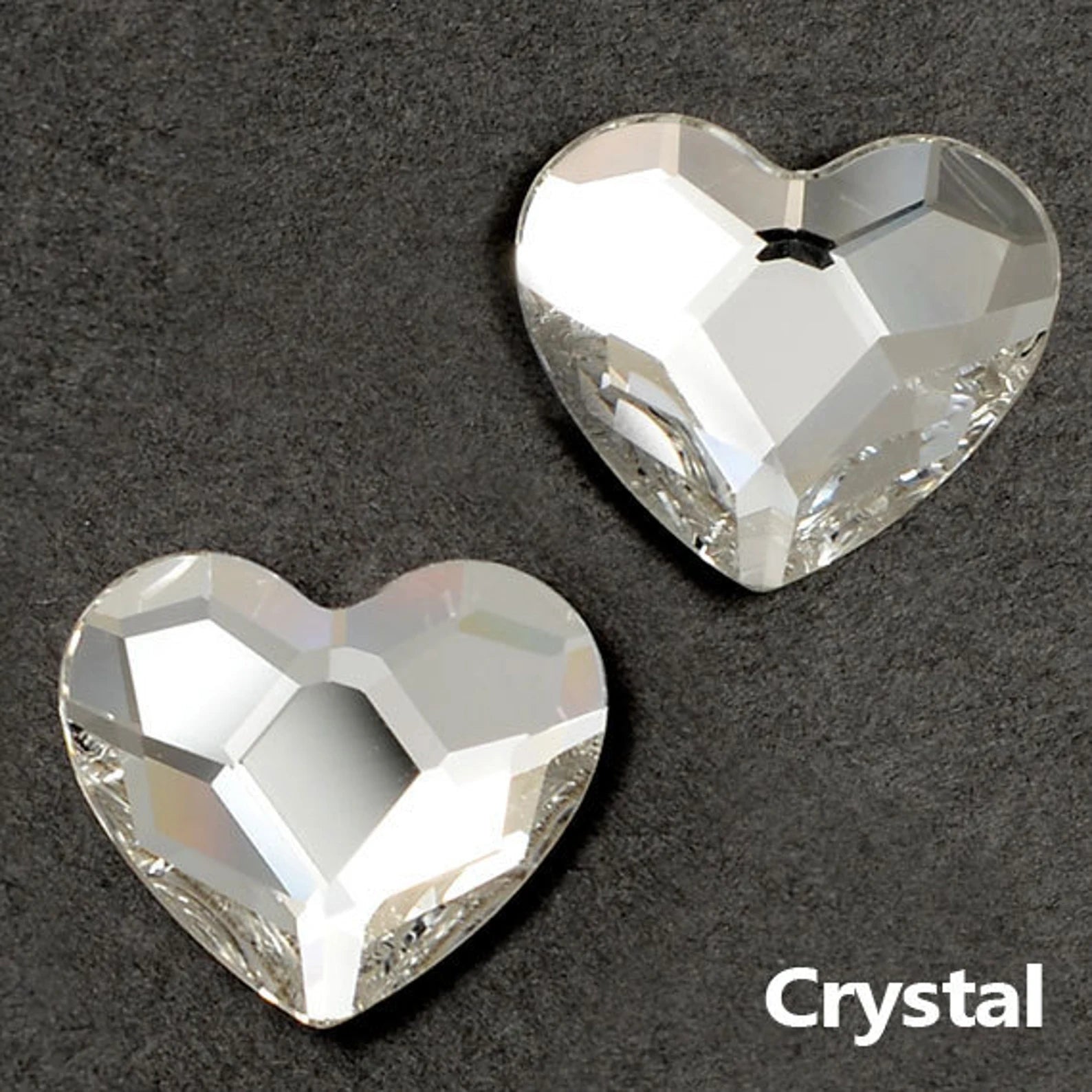 MINI HEART FLATBACK - CRYSTAL