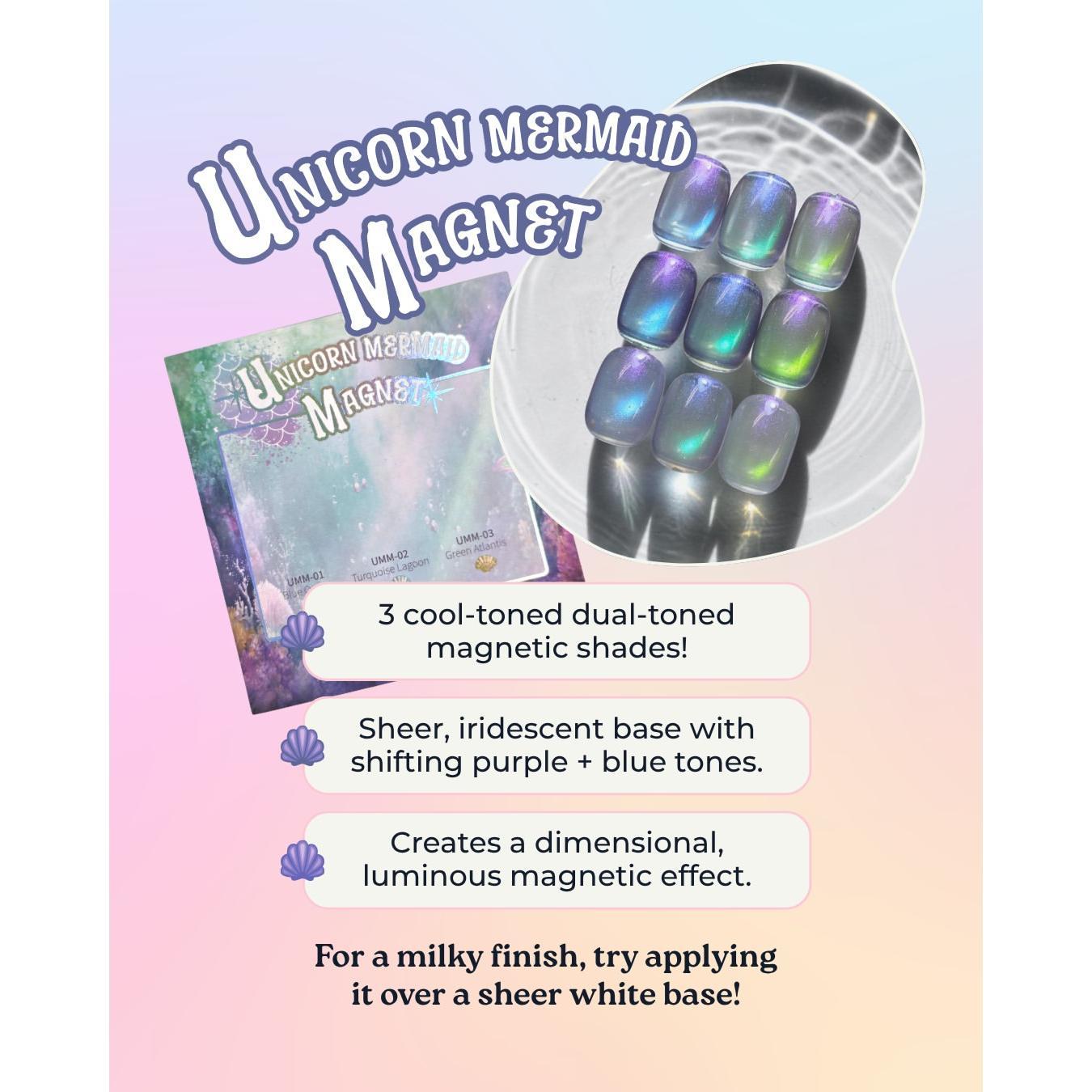 K- Unicorn Mermaid Magnet 3pc Set
