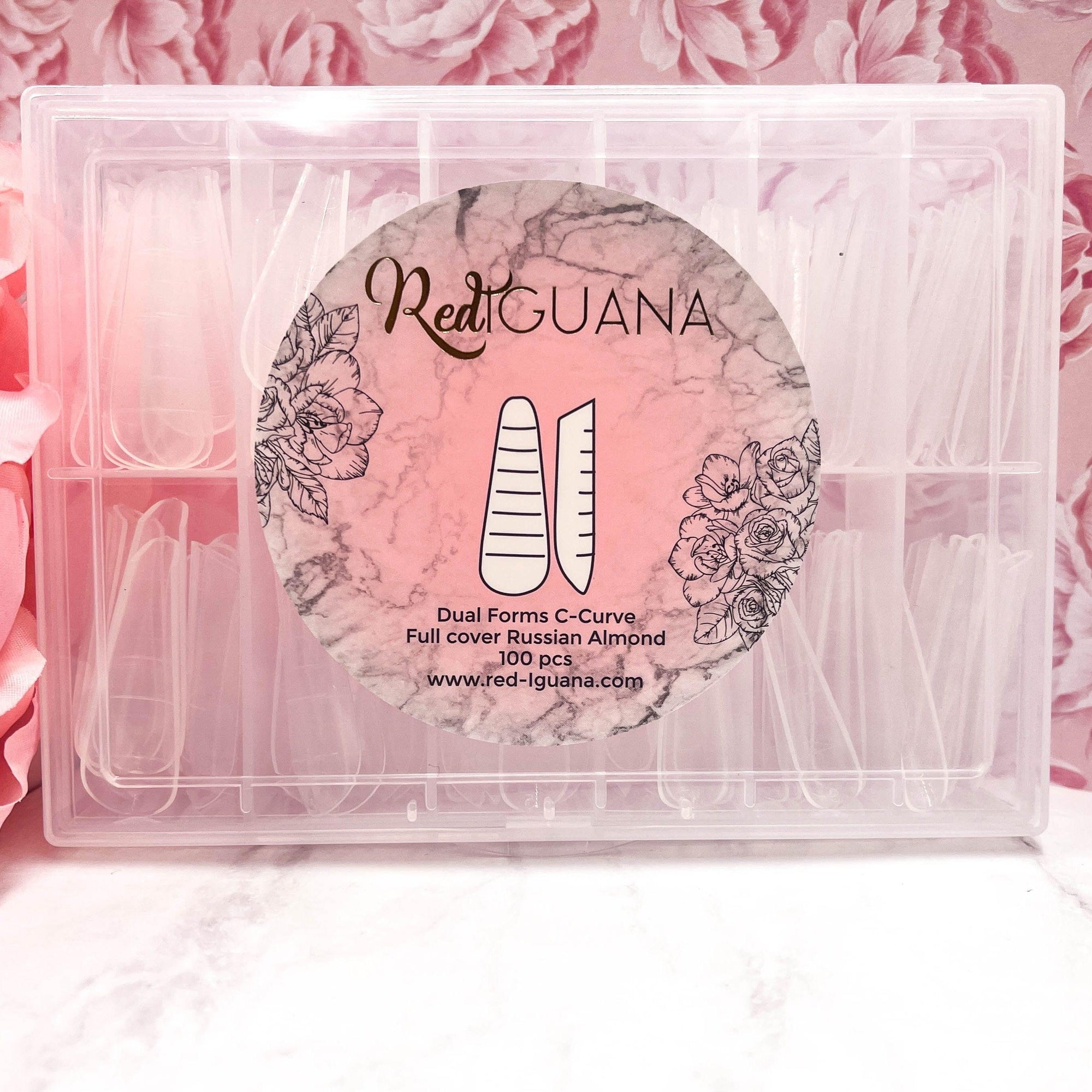 RI- Russian Almond C-Curve Dual Forms / Full Cover-Nail Tips-Red Iguana LLC-Gel Essentialz