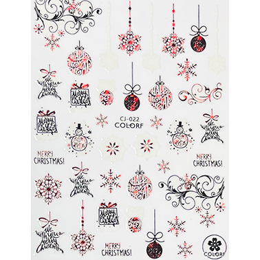 Pasties Decals Holo Red Ornaments