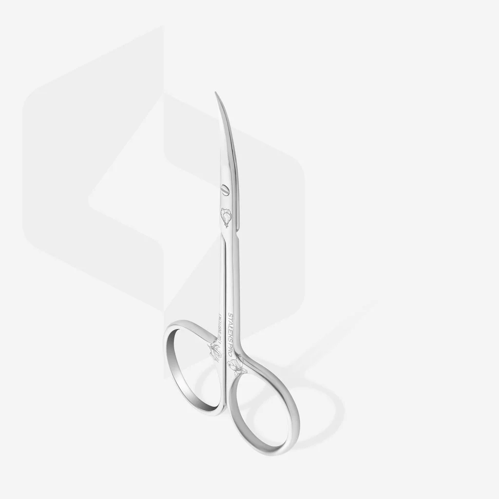 Staleks Professional cuticle scissors with hook EXCLUSIVE 21 TYPE 1  (magnolia)