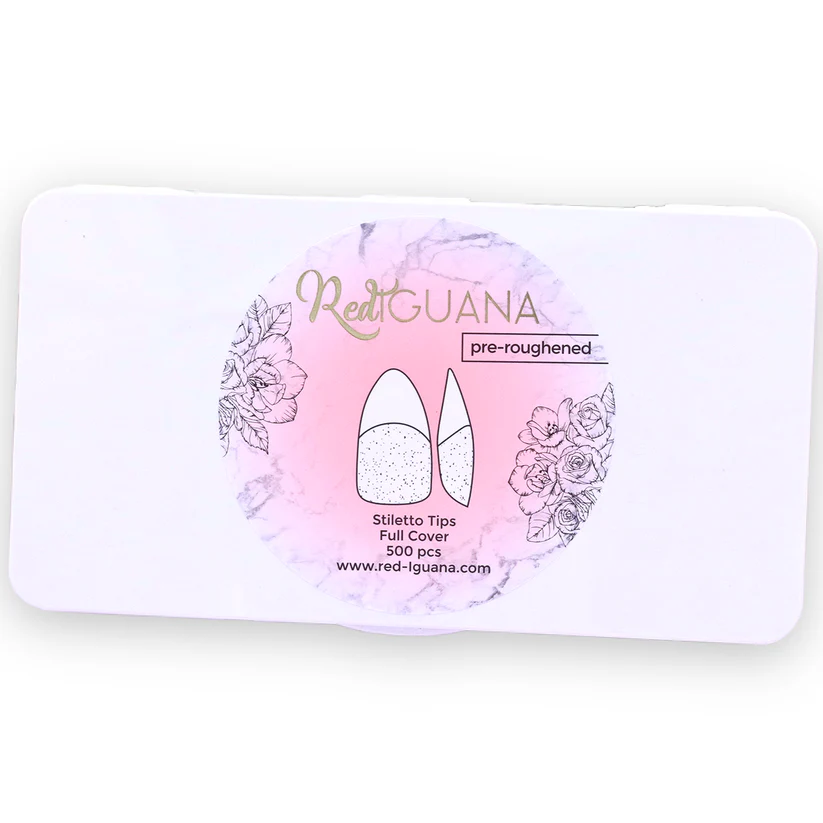 RI- Soft Gel Stiletto tips / Full Cover / Pre-Roughened