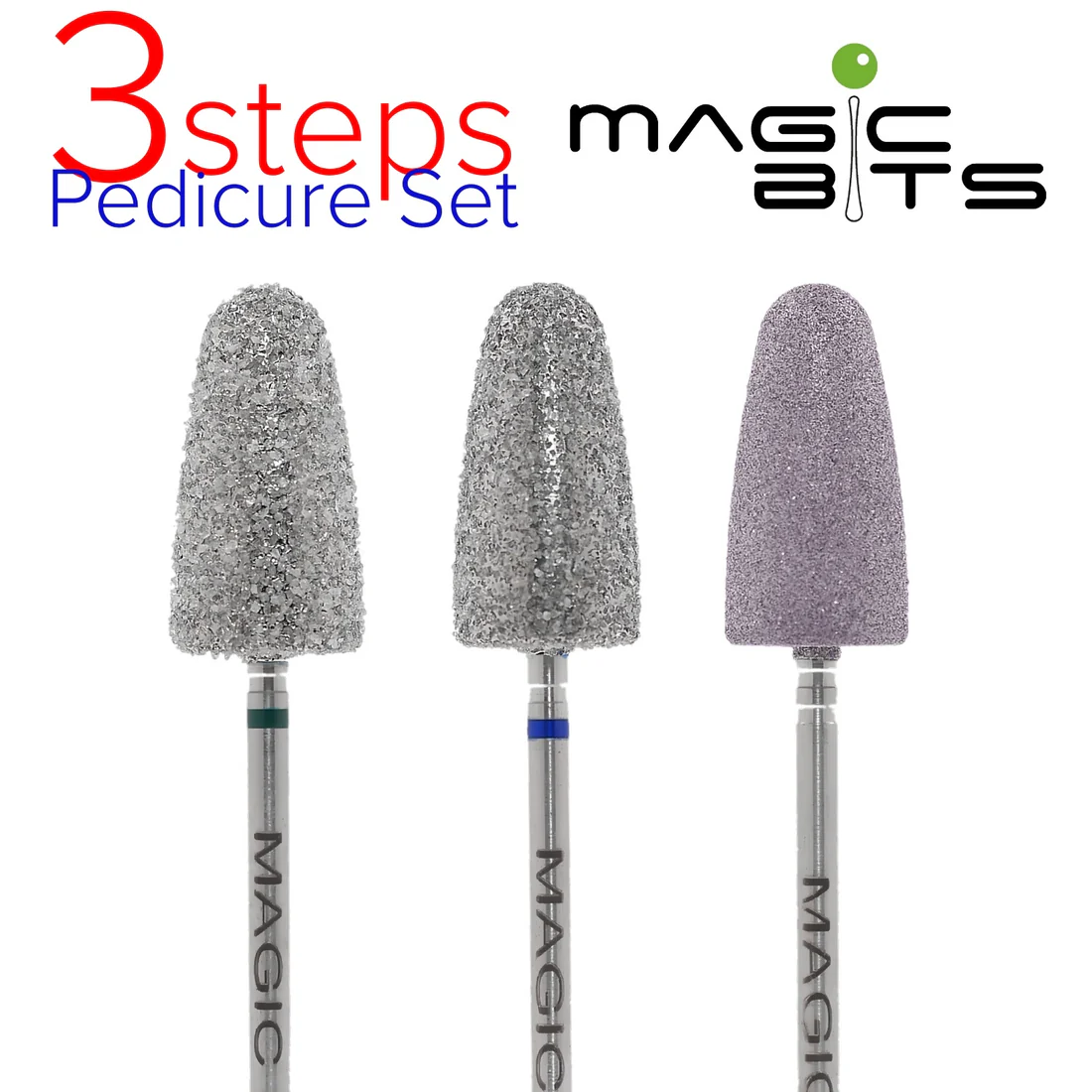 MAGIC BITS Pedicure Dull Cone 1.0 - Red (Fine, Step 3)