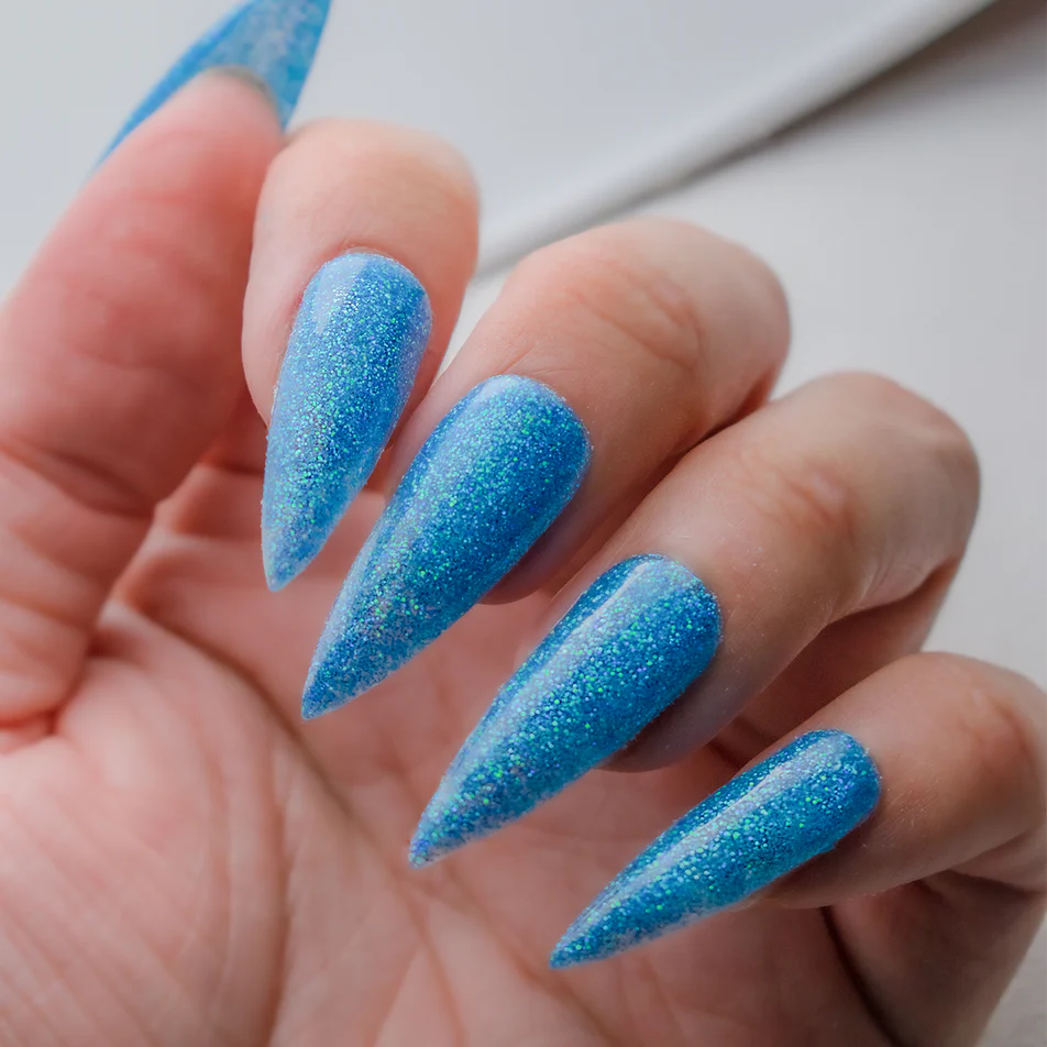 Free delivery - Premium - Blue Glitter - Blue and White Tinted