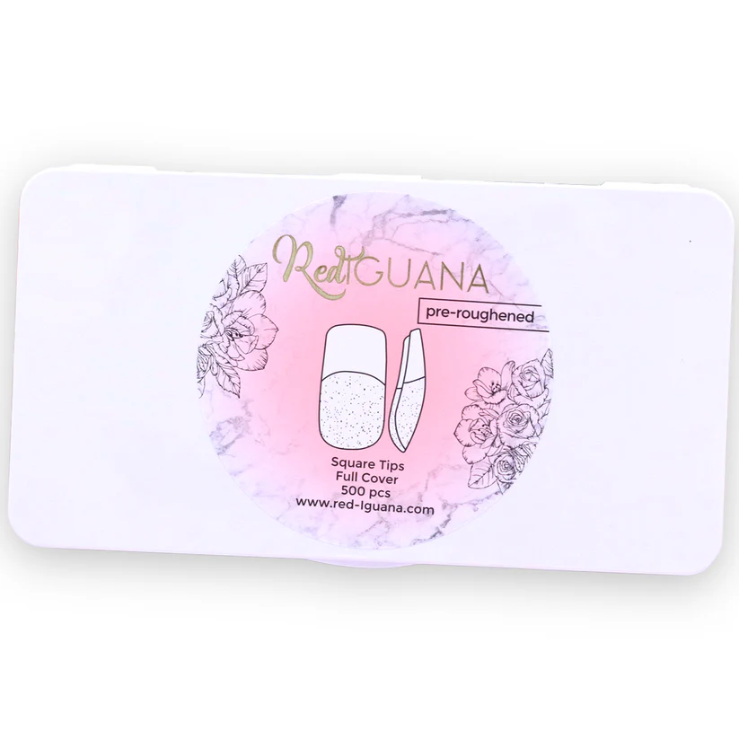 RI- Soft Gel Square tips / Full Cover / Pre-Roughened