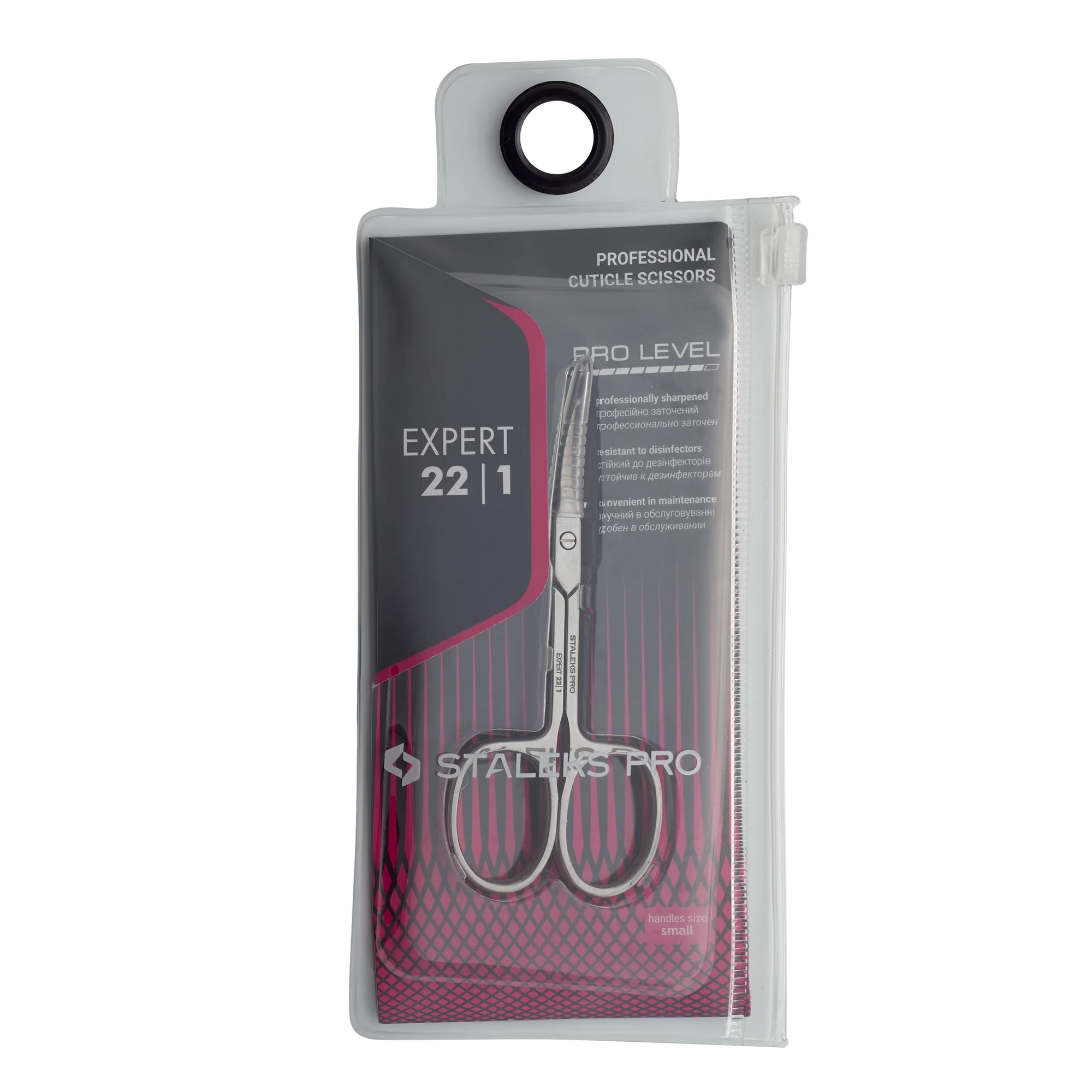 STALEKS PRO Cuticle Scissors, EXPERT 22/1 (BLADE 21 MM)