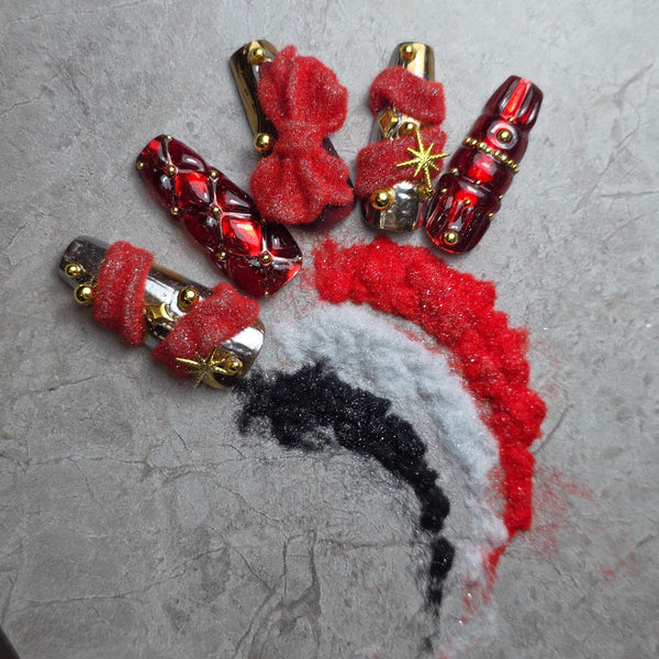 K - Pushu Pushu FLUFFY - Black Glitter 06