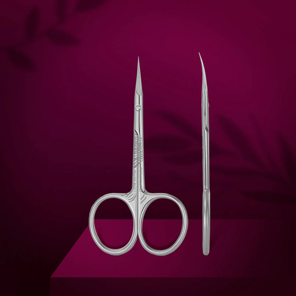 STALEKS PRO Cuticle Scissors, EXCLUSIVE 22/2m (BLADE 20 MM) "Magnolia”
