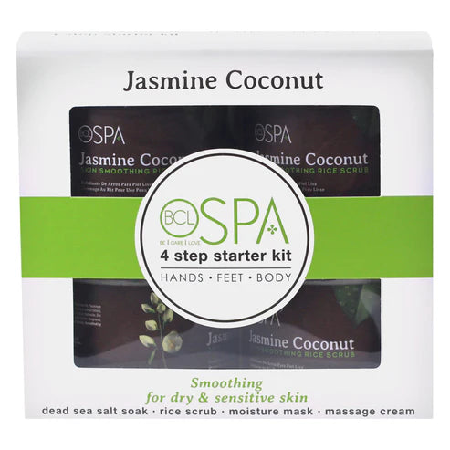 Jasmine and Coconut Hydrating Spa Set – 4-Step Starter Kit (16oz jars)