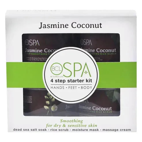 Jasmine and Coconut Hydrating Spa Set – 4-Step Starter Kit (16oz jars)-BCL Spa-Gel Essentialz
