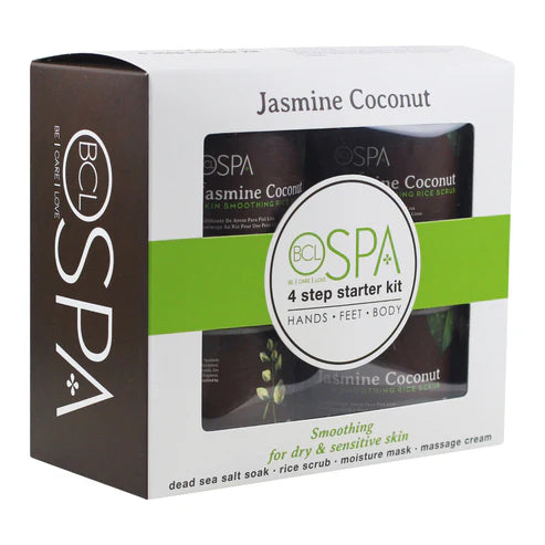 Jasmine and Coconut Hydrating Spa Set – 4-Step Starter Kit (16oz jars)