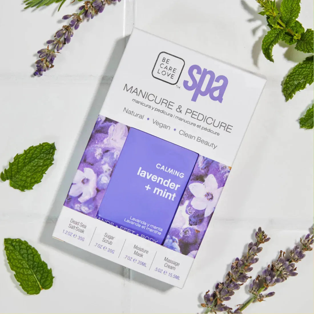 Lavender and Mint Calming Spa Set – 4-in-1 Kit (SINGLE-USE)-BCL Spa-Gel Essentialz